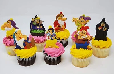 Snow White and the Seven Dwarfs Birthday Cake Toppers Snow White Evil Queen Doc - Image 1 of 4