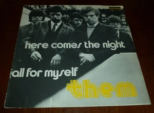 THEM 7" 45 RPM PS HERE COMES THE NIGHT ROCK GARAGE VAN MORRISON DERAM - Imagen 1 de 4