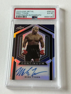 2023 Leaf Metal Continuum MIKE TYSON Autographed AUTO Signed PSA Print Run = 393 - Image 1 of 4