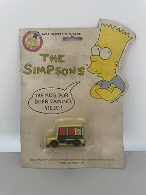 Vintage 1992 The Simpsons Bart diecast Very Rare Made In Argentina Still on Card - image 1 of 4