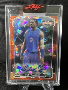 2022 Leaf Vibrance BEN WALLACE Orange Crystals Parallel #BA-BW2 Autograph 5/6 - Picture 1 of 9