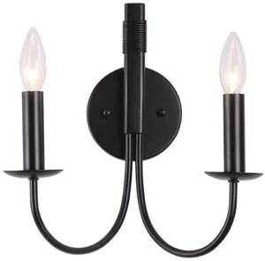 DWLGIGH 2 Lights Bedroom Lighting Fixture Wall Mount Sconce Lamp Hallway Porch - Picture 1 of 12