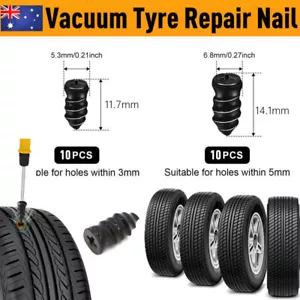 20PCS S+L Vacuum Tyre Repair Nail Set Tire Repair Rubber Nail Tools For Car AU - Picture 1 of 12