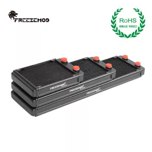 FreezeMod 120 mm 240 mm 360 mm Heizkörper Aluminium G1/4 Gewinde Wasserkühlung schwarz - Bild 1 von 32