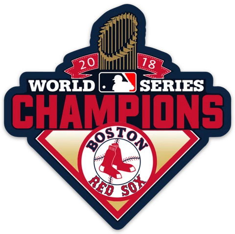 Boston Red Sox World Series Champions 2018 Logo Type MLB Baseball Die-Cut MAGNET Cover