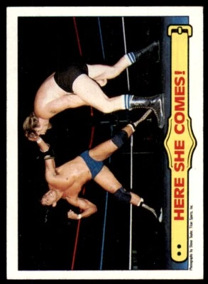 1985 Topps WWF Here She Comes! Wrestling Card Ringside Action #28 - Image 1 of 2