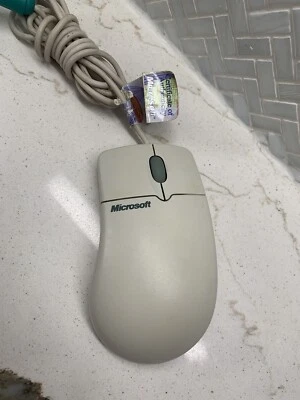 Vintage Microsoft Intellimouse 1.1A X03-65047 PS/2 Wheel Mouse with COA Tag - Image 1 of 4