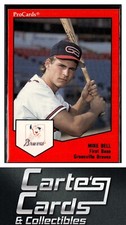 Mike Bell 1989 ProCards Minor League Team Sets #1173  Greenville Braves