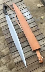 Custom Handmade Barong & Pira Sword, Philippines Kampilan Sword with Sheath - Picture 1 of 4