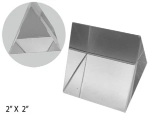 2" X 2" Optical Glass Triangular Prism For Educational Or Photography Use, To Re - Picture 1 of 2