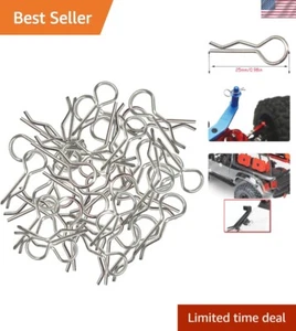 100pcs RC Body Clips Bent Springy R Pins Bent for All 1/8 1/10 1/12 Car Truck - Picture 1 of 7