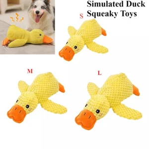 Duck Shaped Pet Dog Chew Toys Calming Duck Dog Teeth Cleaner Squeaky Toys - Picture 1 of 24