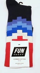 FUN Socks Men's Crew 10-13 united legwear arch support 200 needle Msrp $12 - Picture 1 of 3