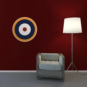 RAF WW2 Roundel Wall Art Sticker Lounge Bedroom Garage Workshop Retro Vinyl - Picture 1 of 2