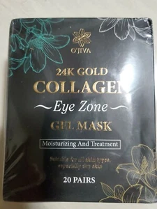 20 Pairs New Crystal 24k Gold Powder Gel Collagen Eye Mask Anti Wrinkle Blemish - Picture 1 of 6