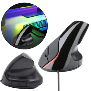 Wired Vertical Optical Mouse Ergonomic Wrist Healing 5-Button Mouse 1200DPI - Picture 1 of 9