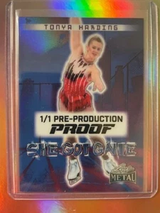 Tonya Harding - 2024 Hoja Metal Mujeres “She Got Game” Prueba Prisma Azul 1/1 - Imagen 1 de 2