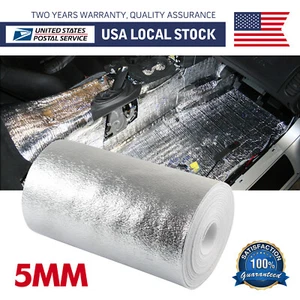 5MM Car Sound Deadener Heat Shield Insulation Thermal Noise Control Mat 80"x40" - Picture 1 of 20