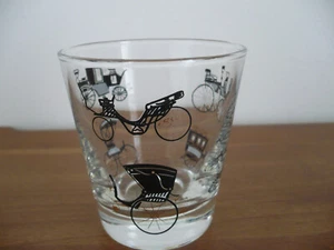 Vintage Small Libbey Glass w/Antique Cars - Picture 1 of 8