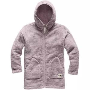 The North Face GIRLS Campshire Sherpa Coat Long Full Zip Hoodie 4329 - Picture 1 of 9