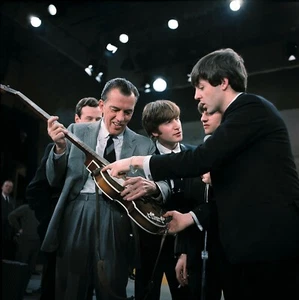 Beatles & Ed Sullivan NYC Farbfoto scharfe Details - Bild 1 von 2