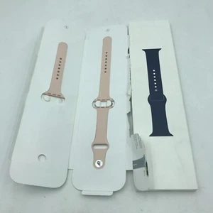 2-pak Apple Watch Nadgarstek Silikonowy pasek sportowy 40mm AUTENTYCZNY Open Box Granatowy i różowy - Zdjęcie 1 z 4
