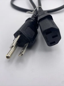 Cable/cable de alimentación de CA negro de 3 clavijas, para monitor de computadora - Imagen 1 de 3