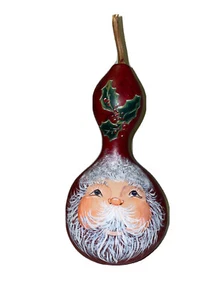 Weihnachtsmann handbemalte Kürbisfigur Weihnachten 1998 - Bild 1 von 5