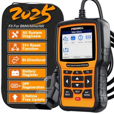 Foxwell NT510 Elite For BMW All System Bidirectional OBD2 Diagnostic Scanner Oil - Image 1 of 4