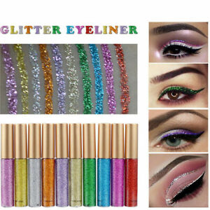 10Colors Waterproof Eyeliner Shiny Glitter Liquid Metallic Eyeliner Cosmetic