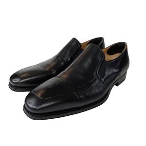 Magnanni Fabricio Slip On Apron Toe Loafers Black Nappa Leather Men’s Size 9D - Picture 1 of 11
