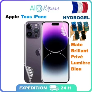 PROTÉCTION ÉCRAN FILM GEL HYDROGEL POUR iPhone 16 15 14 13 12 11 Pro XR XS Max X - Photo 1 sur 17