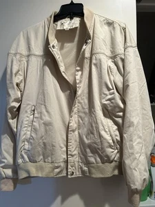 Rare Vintage Arnold Palmer Jacket Medium Mens White Cream 80s 90s Golf Masters - Picture 1 of 8