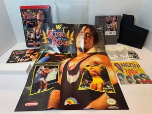 WWF King of the Ring Nintendo NES Auténtico CIB Póster Manual ¡Buen Forma! - Imagen 1 de 17
