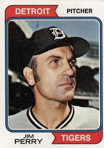 1974 Topps #316 Jim Perry, EX - Picture 1 of 2