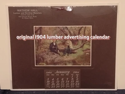 old 1904 advertising lumber calendar St. Cloud MN Henry Poore print Osborne Co. - Image 1 of 4