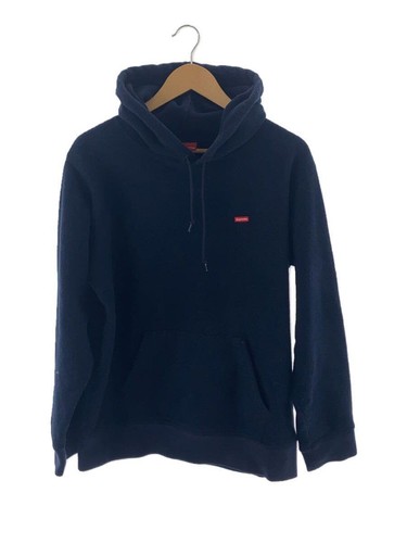 Felpa Supreme Hoodie L Poliestere Navy Small Box Felpa con Cappuccio Usata