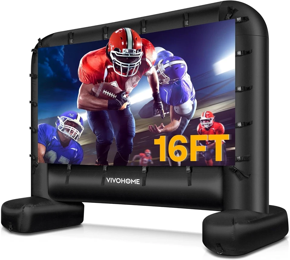 SEE NOTE VIVOHOME VH816 16 Foot Indoor Outdoor Inflatable Movie Projector Screen
