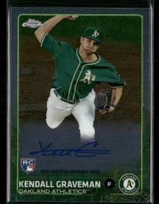 2015 Topps Chrome #AR-KG Kendall Graveman RC AUTO Autograph Rookie - Image 1 of 2