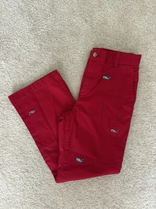 Boys Vineyard Zines Red dress pants Embroidered Whales, Pink, Red Green Sz 12 - Picture 1 of 8