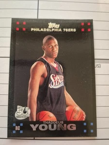 2007-08 Topps THADDEUS YOUNG RC # 127 SIXERS Rookie Card - Picture 1 of 2