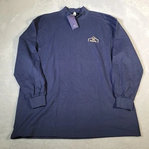 Camicia Trump Taj Mahal uomo XL blu navy manica lunga finto collo ricamata made in USA - Foto 1 di 8