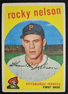 1959 Topps #446 Rocky Nelson Pittsburgh Pirates - VG - Picture 1 of 2