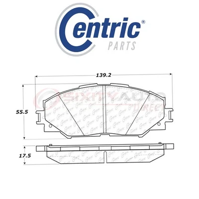 Centric Posi Quiet Disc Brake Pads w Shims for 2008-2015 Scion xB 2.4L L4 - id - Изображение 1 из 4