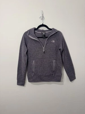 Pullover North Face para mujer pequeño púrpura polar sudadera con capucha media cremallera bolsillo exterior Foto 1 de 4