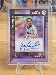 Topps Decades Gary Lineker Auto /25 Tottenham Hotspur Terrace Heroes Spurs - Picture 1 of 3