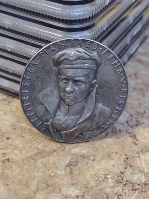 Alemania Richthofen Aviones Barón Rojo Medalla de Aviación 1918 Plata Mira Fotos  Foto 1 de 4