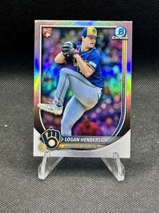 2025 Bowman Chrome 92 Logan Henderson Red Rookie Redemption RC - Picture 1 of 2