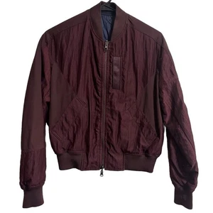 Vince Women’s Sz XS Bomber Jacket Reversible Full Zip Quilted Gorpecore Preppy - Picture 1 of 13