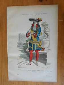 gravure - costumes de Paris à travres les siécles - seigneur du 18 éme - Picture 1 of 1